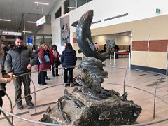 02 Arctic Char sculpture by Looty Pijamini 2018 At Iqaluit Airport Baffin Island Nunavut Canada